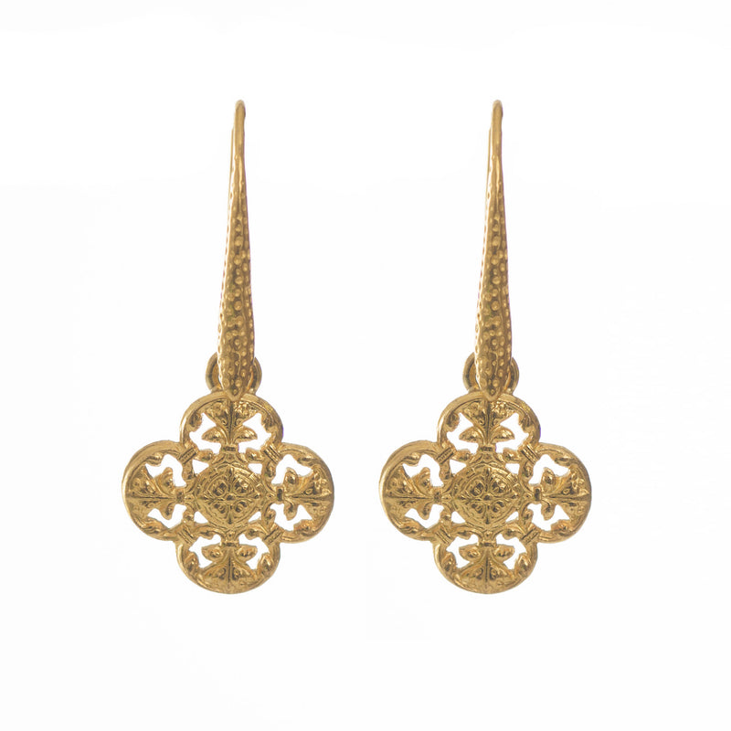 EUDOCIE vintage-inspired filigree earrings