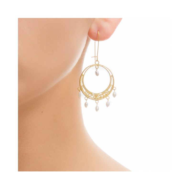 EMELYNE earring gold-plated and pearl