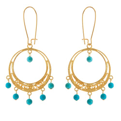 EMELYNE earring gold-plated and turquoise