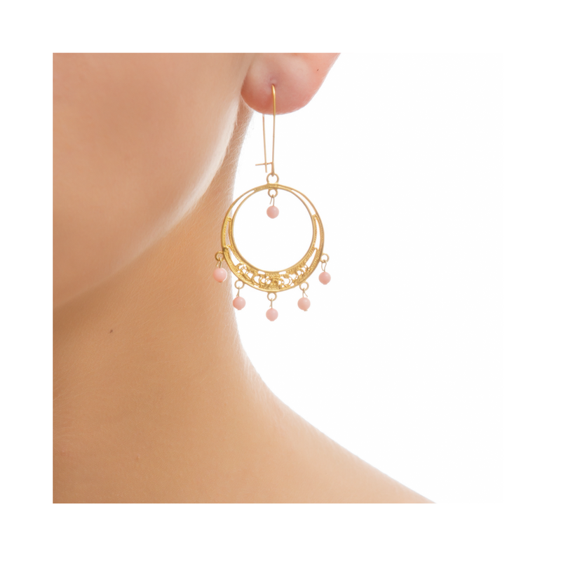 EMELYNE earring gold-plated and coral