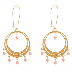 EMELYNE earring gold-plated and coral