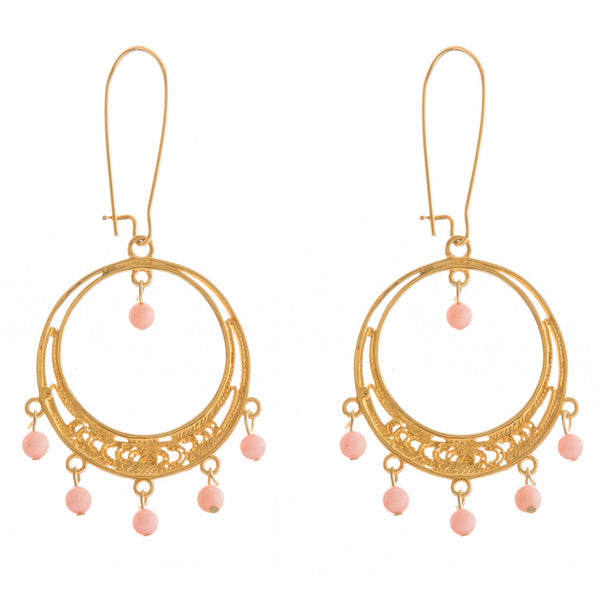EMELYNE earring gold-plated and coral