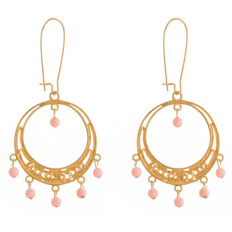 EMELYNE earring gold-plated and coral