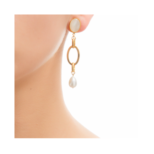 EVA Earring Gold-Plated Pearl