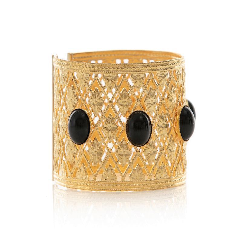 ANTIGONE bracelet gold-plated black agate