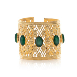 ANTIGONE bracelet gold-plated green agate