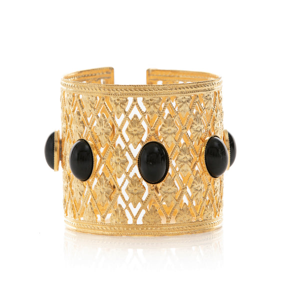 ANTIGONE bracelet gold-plated black agate