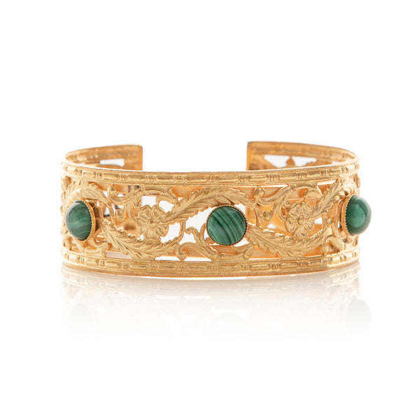 PHILAE bracelet gold-plated malachite