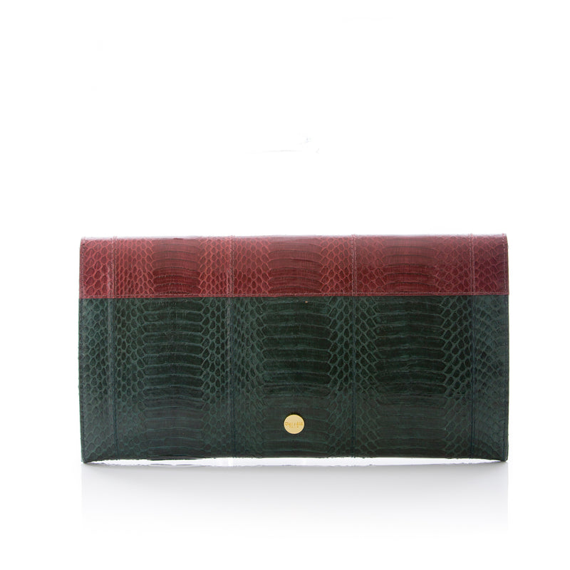 FURMEDABLE green clutch with shoulder strap