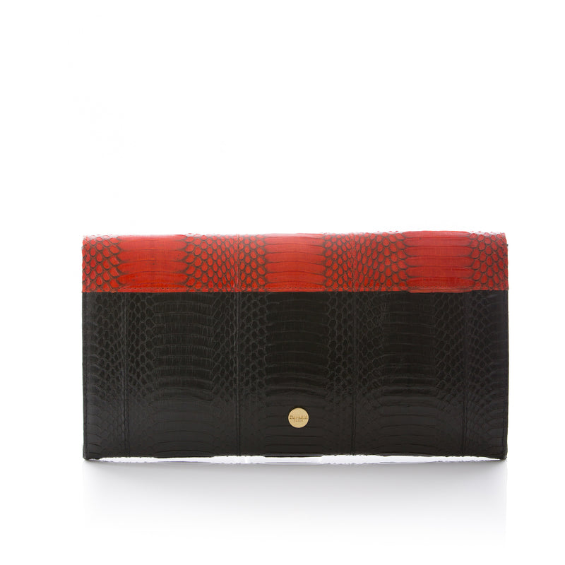 FURMEDABLE red clutch with shoulder strap