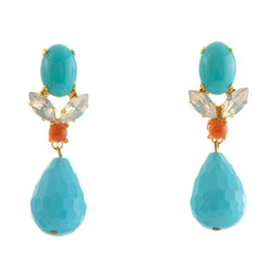 GRACE Earring Swarovski Crystal and Turquoise