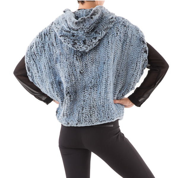 HOODIE  Grey warm  Blue fur