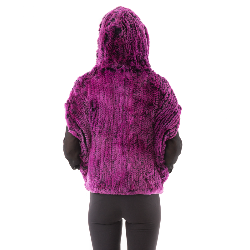 HOODIE warm fushia fur