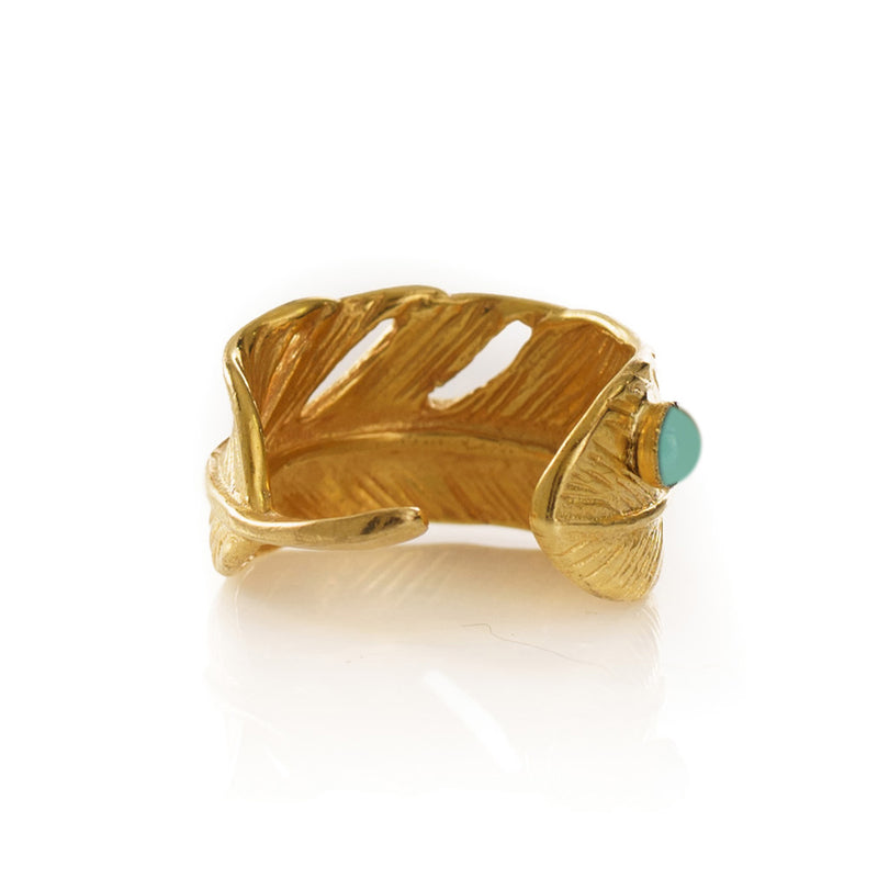 ISIS feather ring turquoise