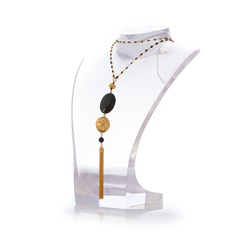 JUPITER Necklace Gold-Plated Black