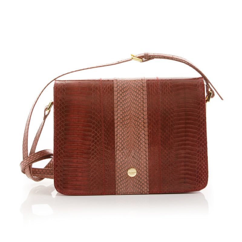 Crossbody bag LIM LE FO cassis and forest colour