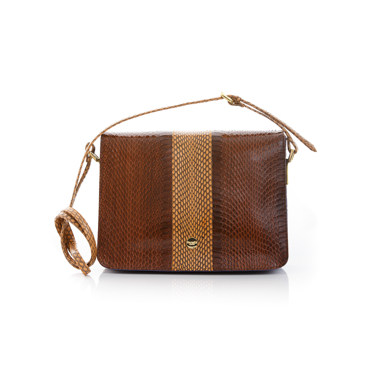 Crossbody Bag LIM LE FO Brown Cobra and Leopard Print