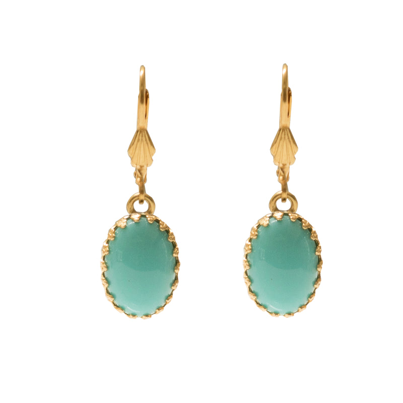 LOLA Gold Earring Malachite