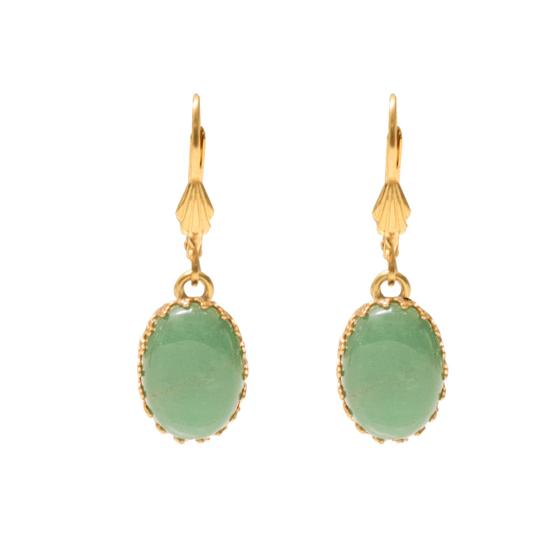 LOLA Gold Earring Malachite