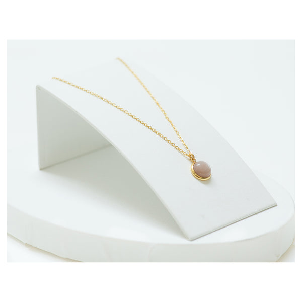 LAETITIA  necklace pink moonstone