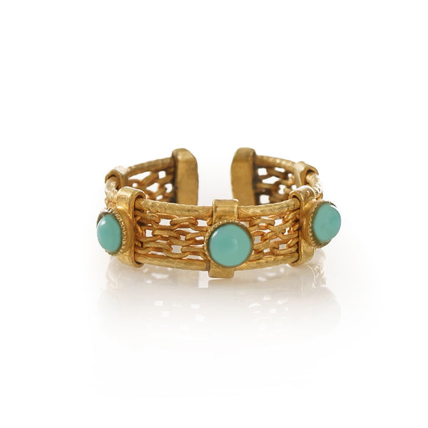 Luna Adjustable Ring Turquoise