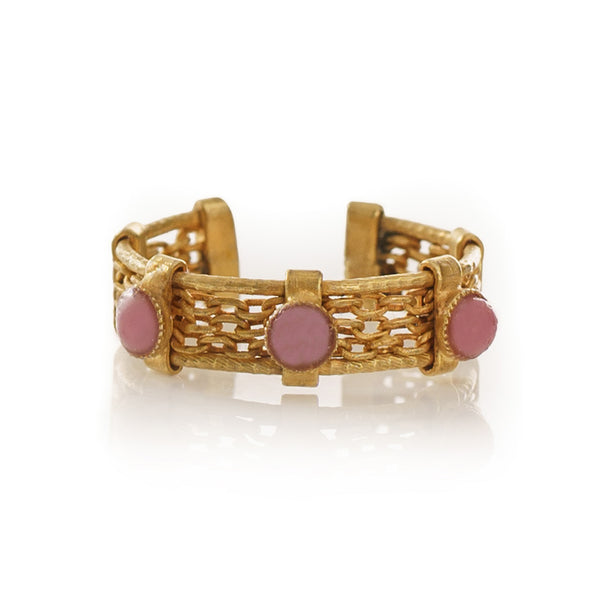 Luna Adjustable Ring Pink