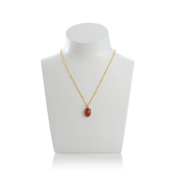 MEDICIS Vintage-inspired necklace Carnelian