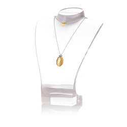 MEMORY Necklace Pearl and Ovale Gold-Plated