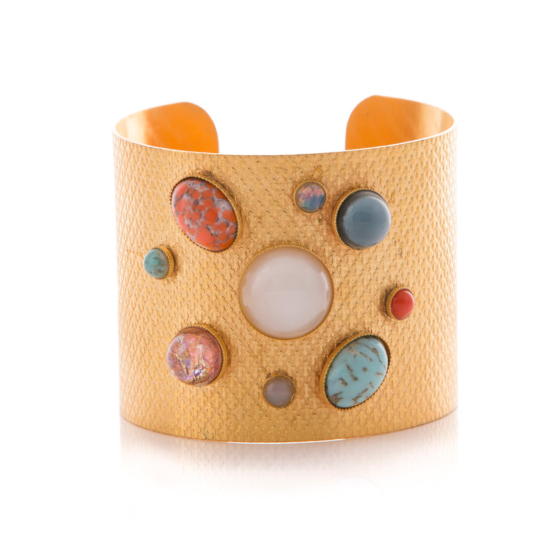 PHEBEE bracelet gold-plated multicolor cuff