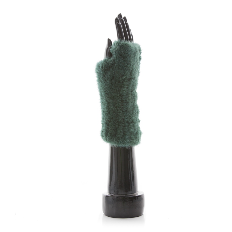 MEGEVE Green Knitted Mittens