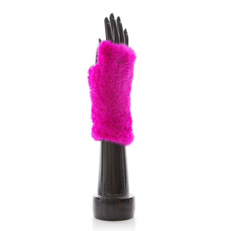 MEGEVE Fushia Knitted Mittens