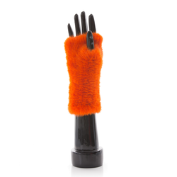 MEGEVE  Orange Knitted Mittens