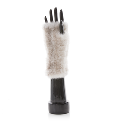MEGEVE Off White Knitted Mittens
