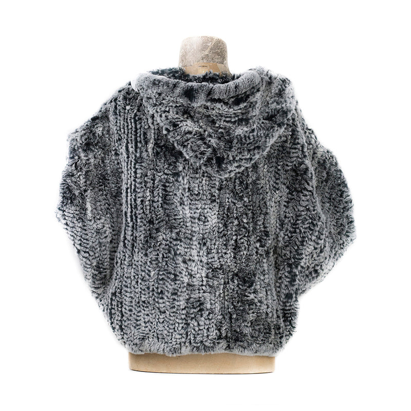 HOODIE Grey Knitted