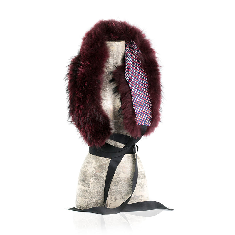 Zurs, Modular  Burgundy Fur Collar