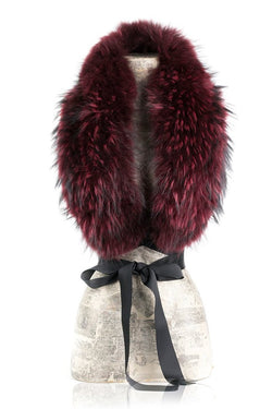 Zurs, Modular  Burgundy Fur Collar