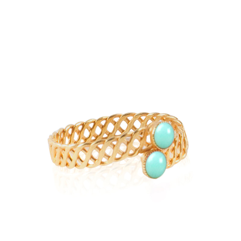 Halley Adjustable Turquoise Ring