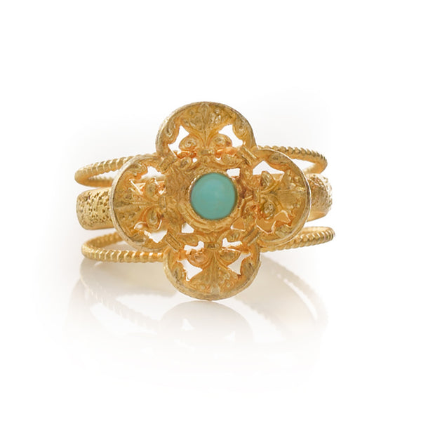 MONA Adjustable Ring Turquoise