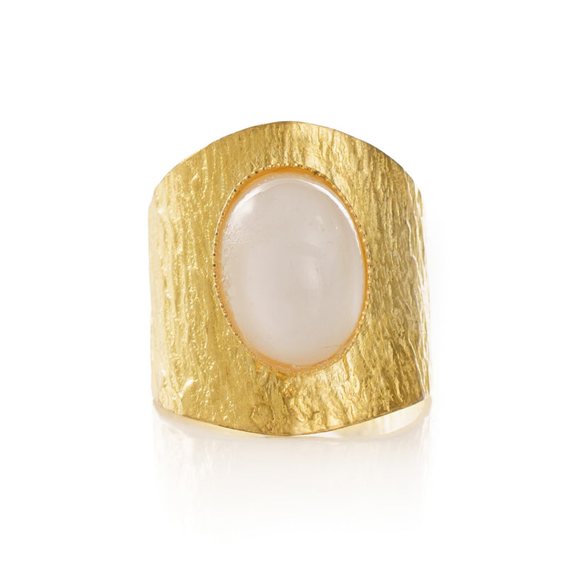 NEZA adjustable ring moon stone