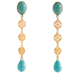NOOR earring gold-plated turquoise