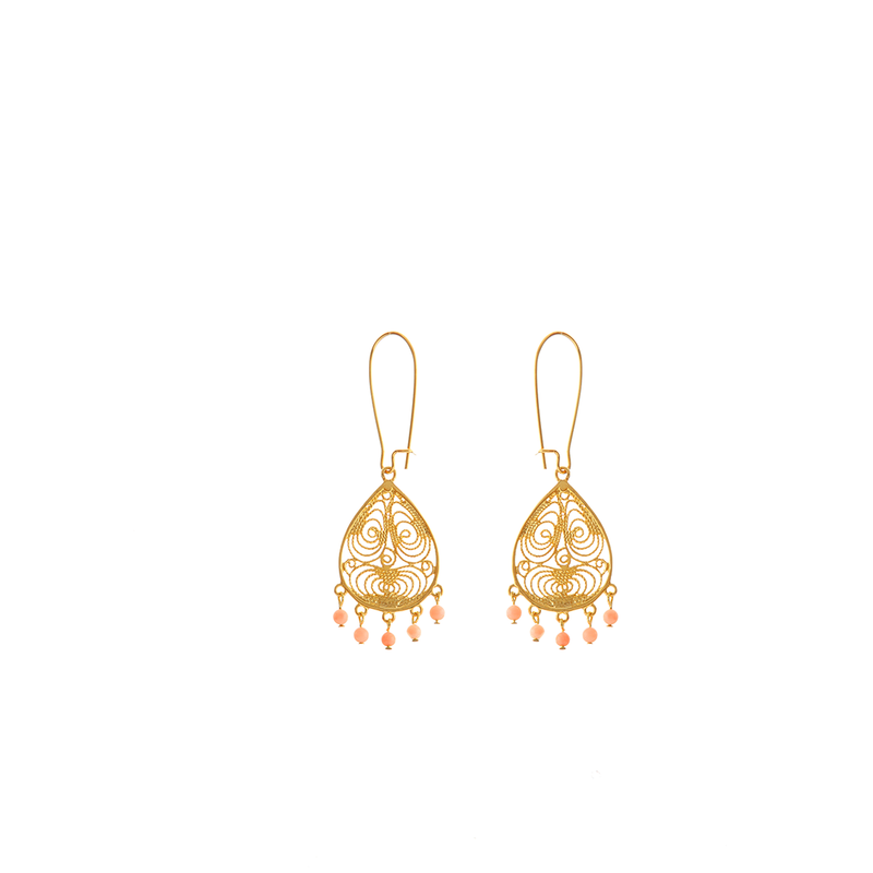 ONDINE Earring Gold-Plated and Coral