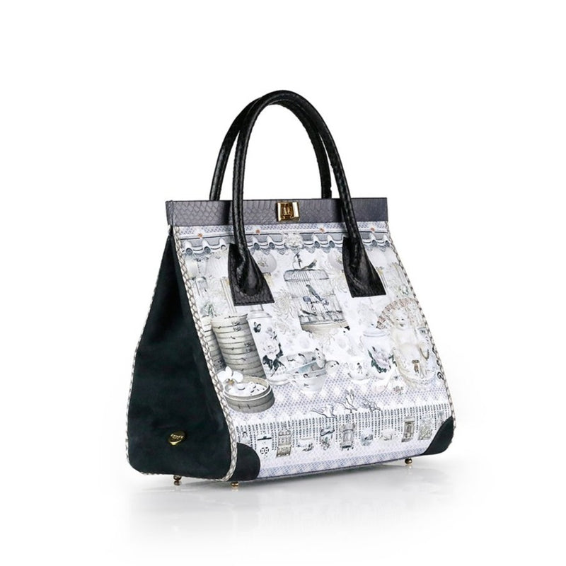 Singapore Story ONG SAN FU ‘White China’ bag in collaboration with LOUISE HILL