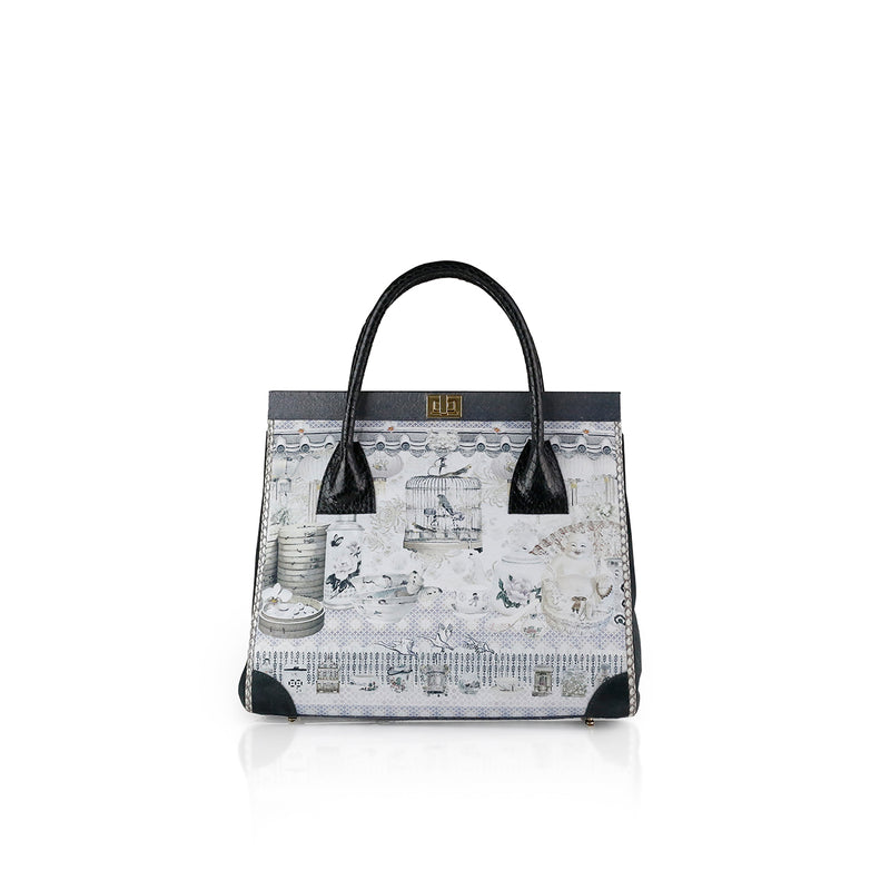 Singapore Story ONG SAN FU ‘White China’ bag in collaboration with LOUISE HILL