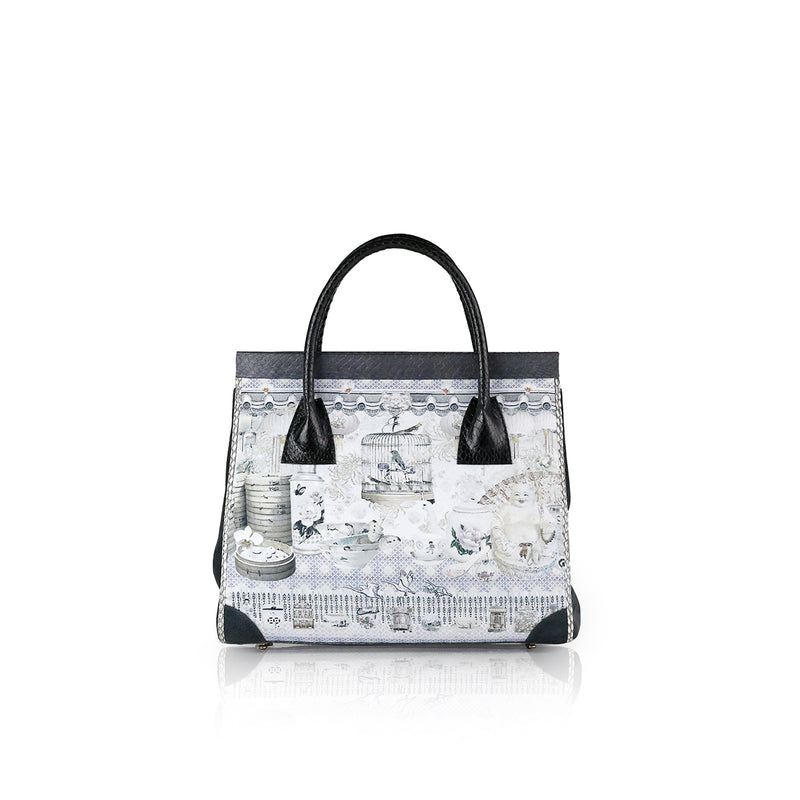 Singapore Story ONG SAN FU ‘White China’ bag in collaboration with LOUISE HILL