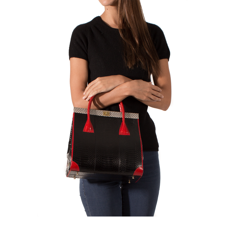 Hand Carry Bag ONG SAN FU Black and Red Cobra