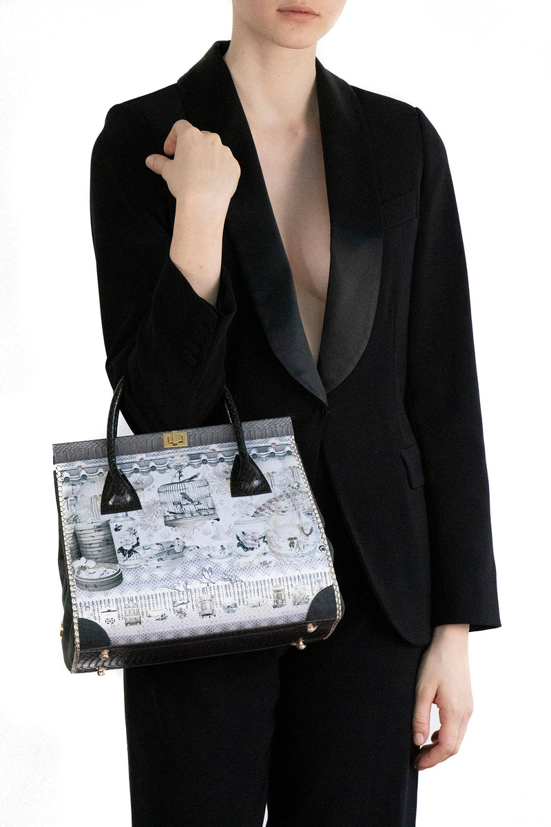 Singapore Story ONG SAN FU ‘White China’ bag in collaboration with LOUISE HILL