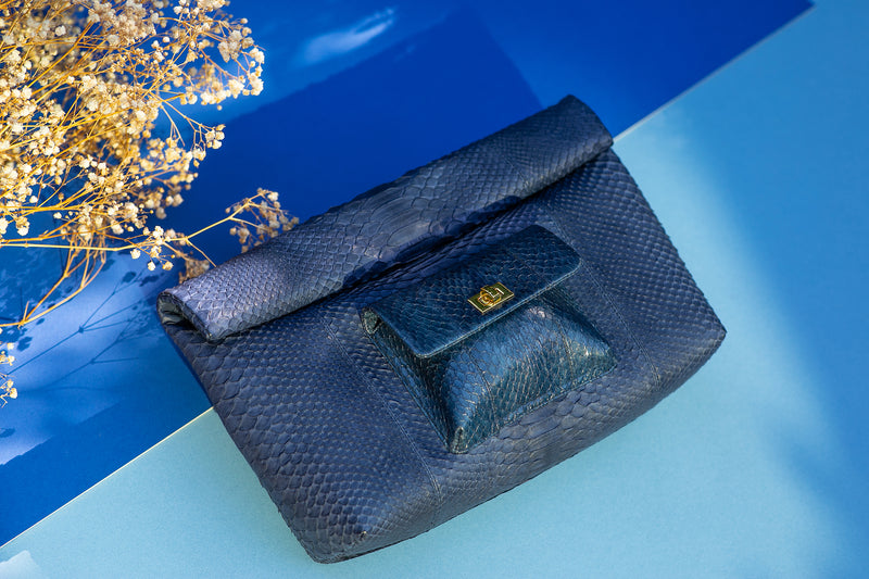 FANBAO CLUTCH BAG NAVY