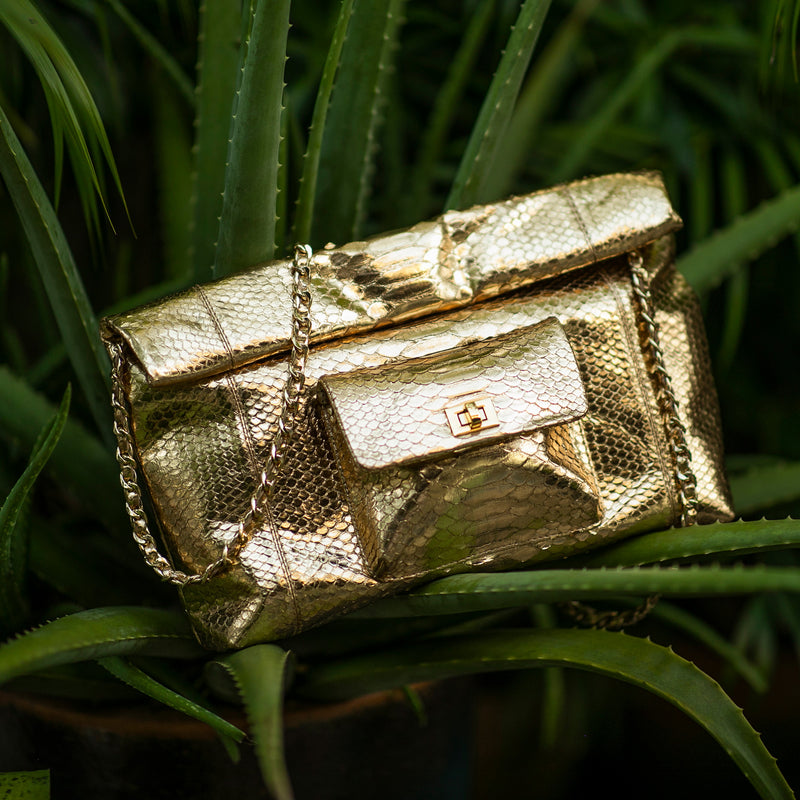 FANBAO CLUTCH BAG GOLD