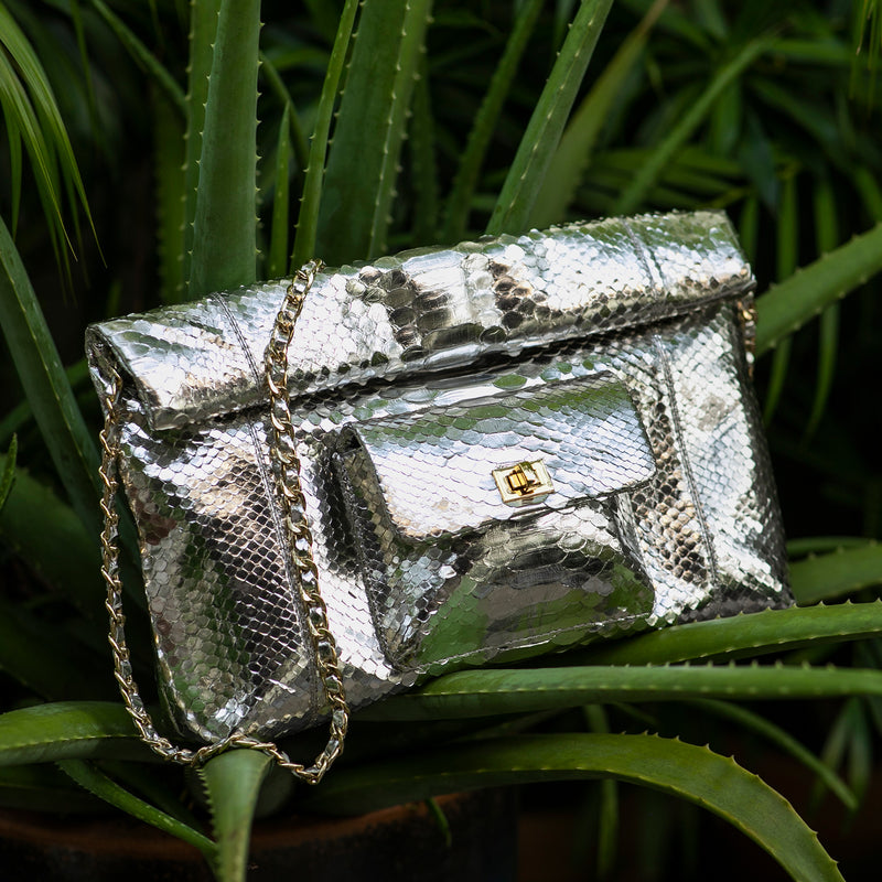 FANBAO CLUTCH BAG SILVER