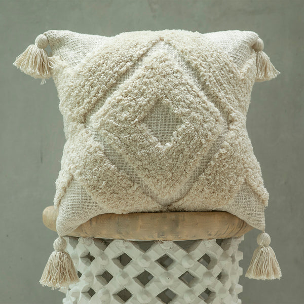 ATLAS, Cotton tufted and textured pillow cover